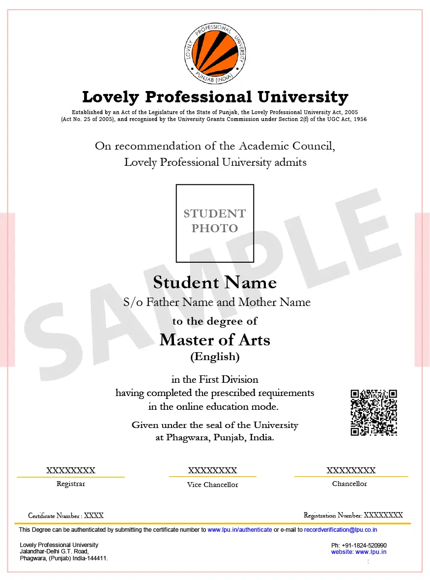 Online MA English degree